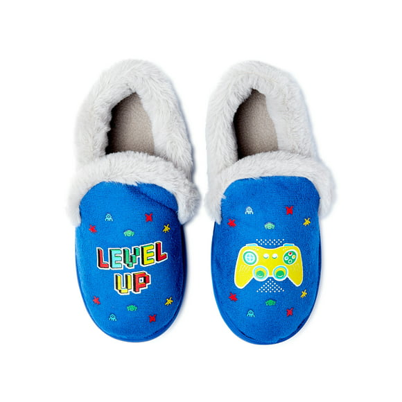 Light Blue Football Toddler Slippers for Boys Size 11-12 Toddler